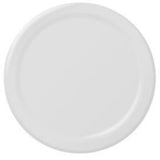 Frosty White Dinner Paper Plates (50ct)
