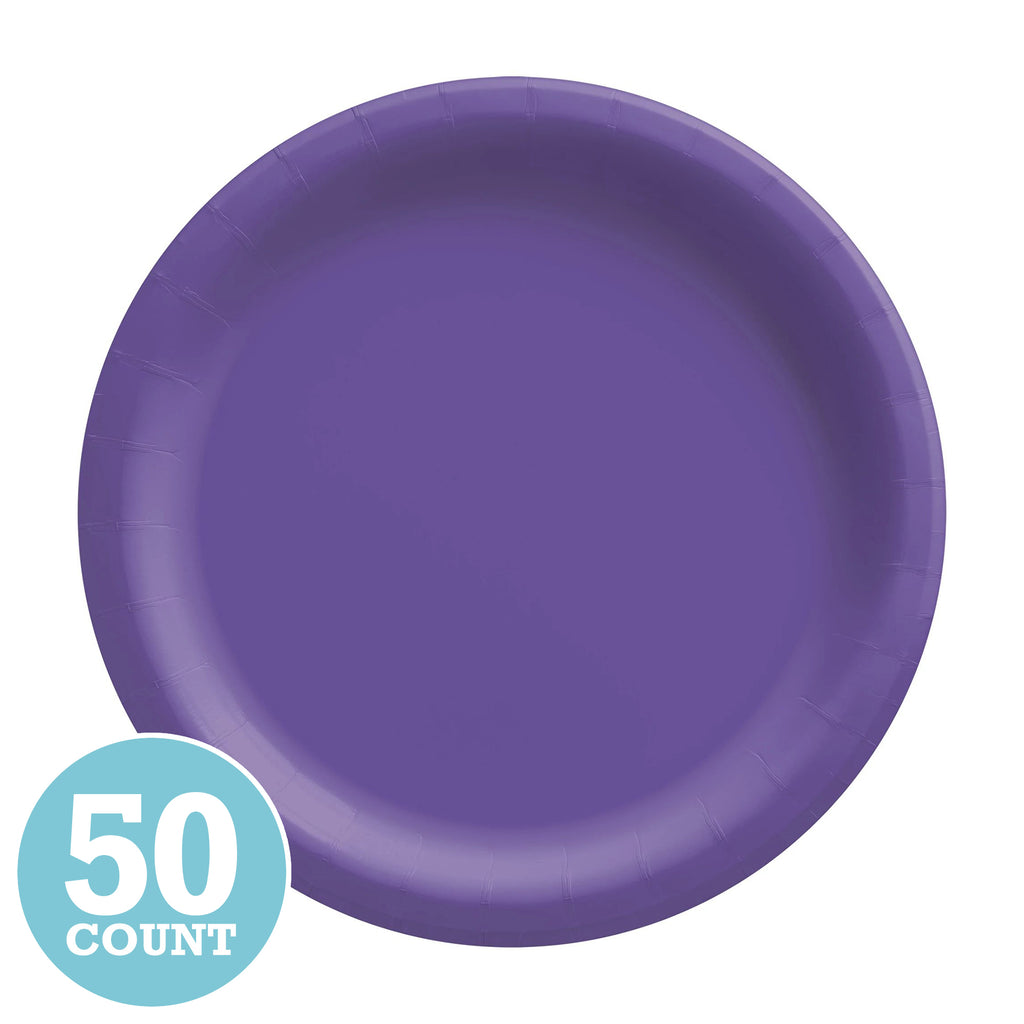 New Purple Dinner Paper Plates (50ct)