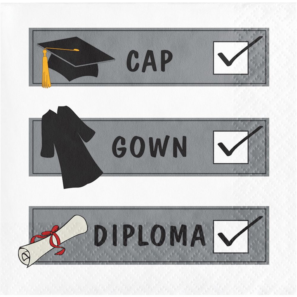 Checklist Graduation Beverage Napkins (16 ct)