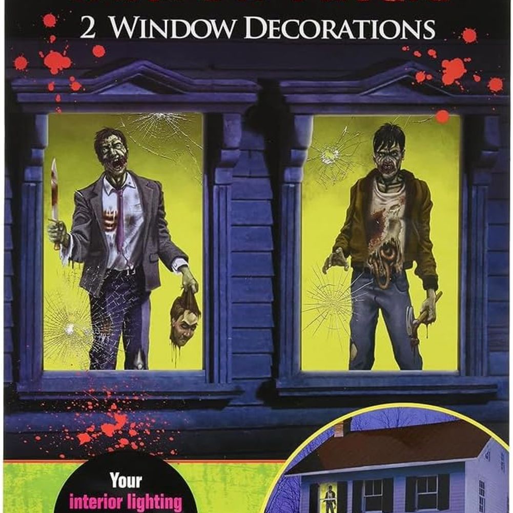 Zombie Window Magic Decorations - Plastic (2ct)