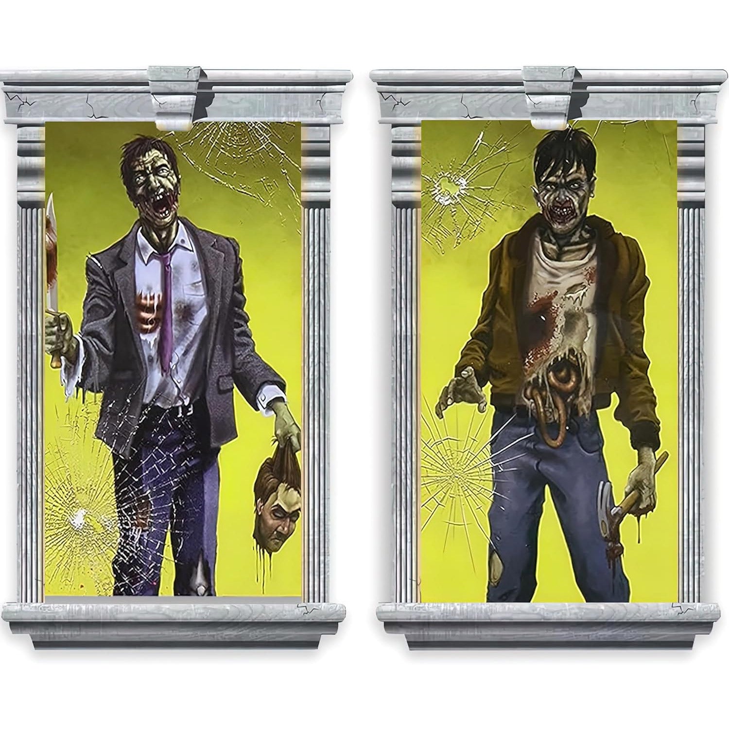Zombie Window Magic Decorations - Plastic (2ct)