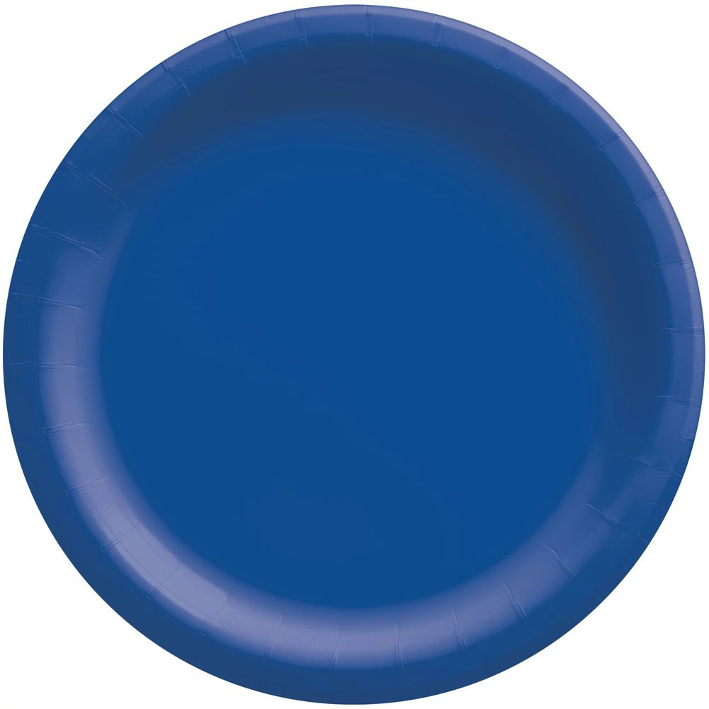 Bright Royal Blue Banquet Paper Plates (50ct)