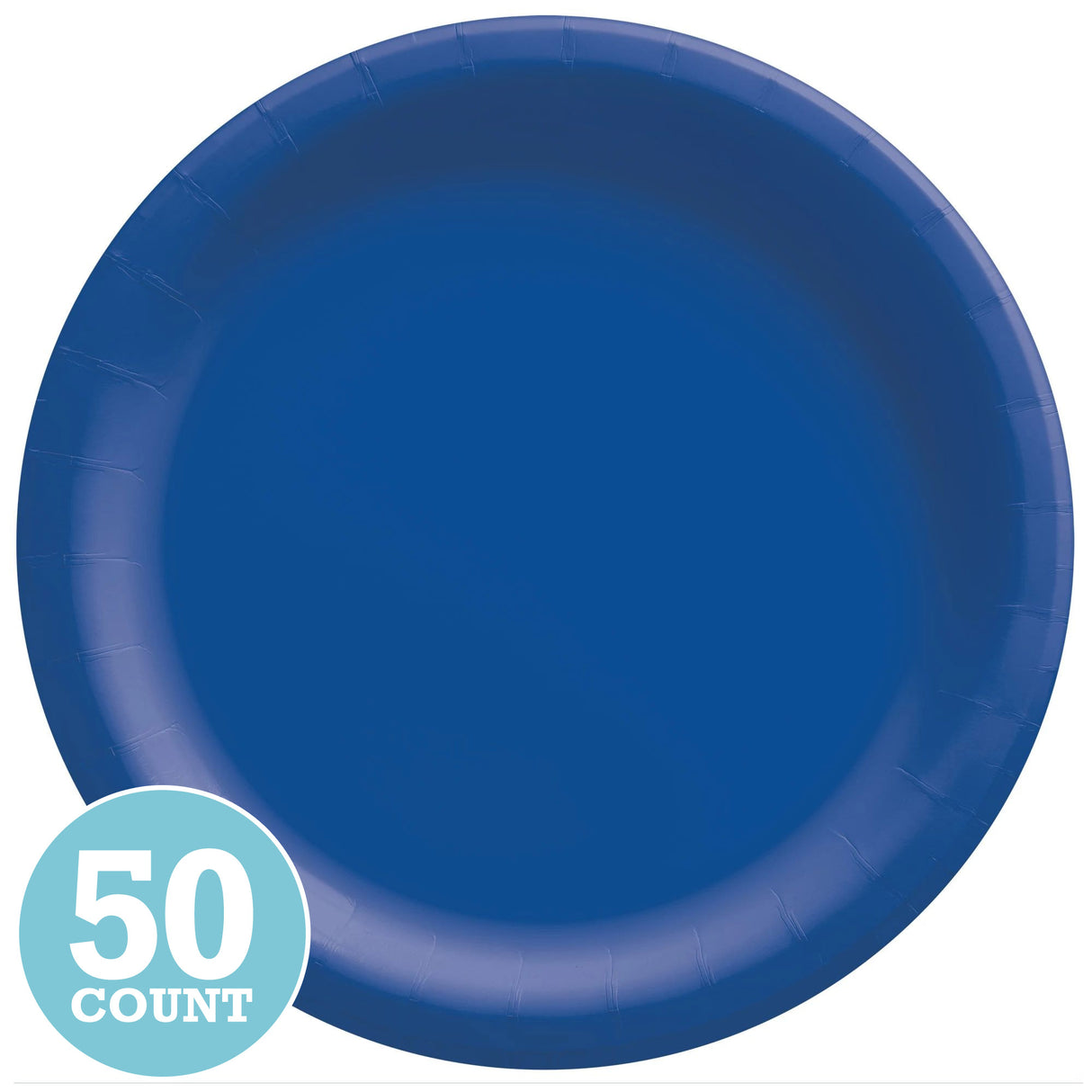 Bright Royal Blue Banquet Paper Plates (50ct)