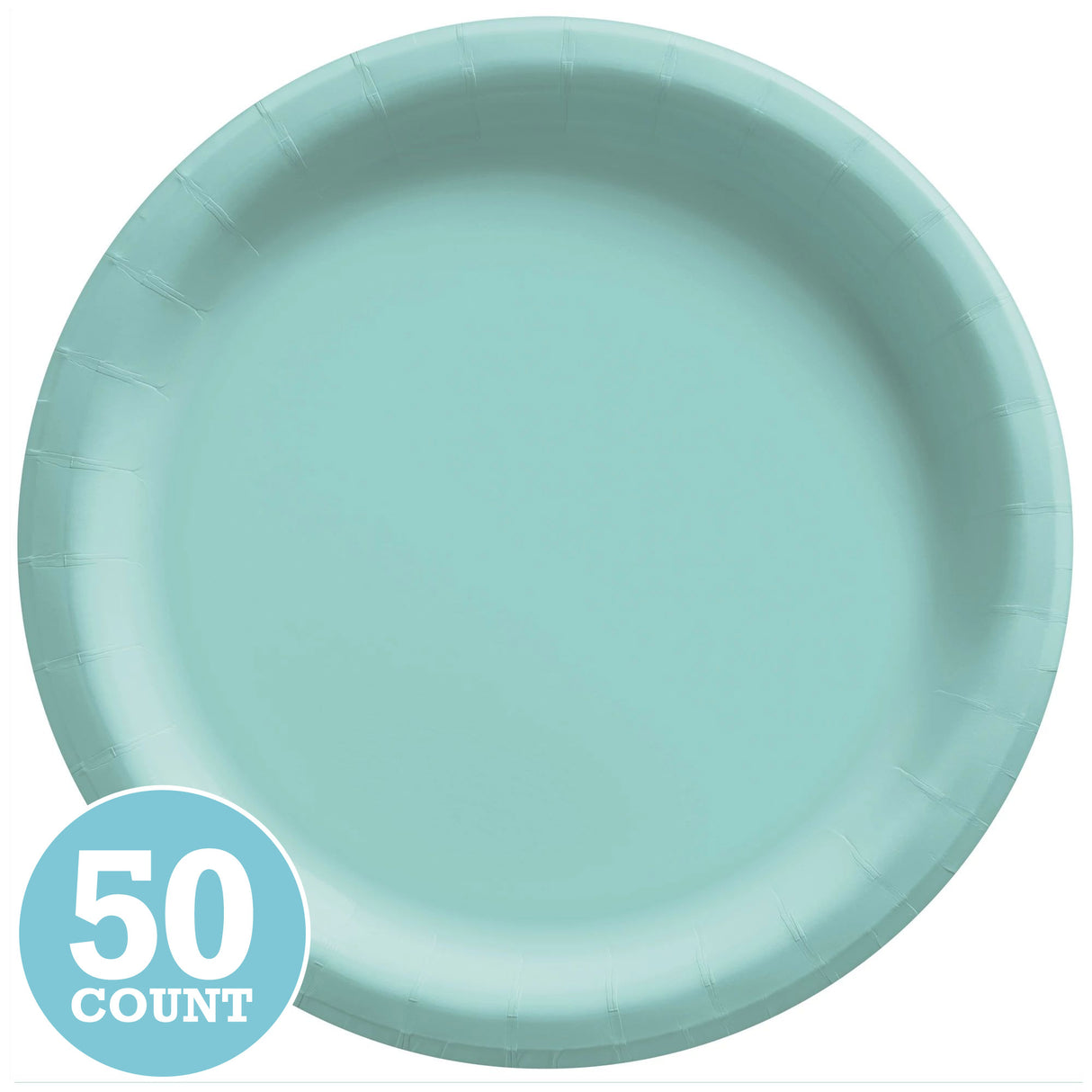 Robin's Egg Blue Banquet Paper Plates (50ct)