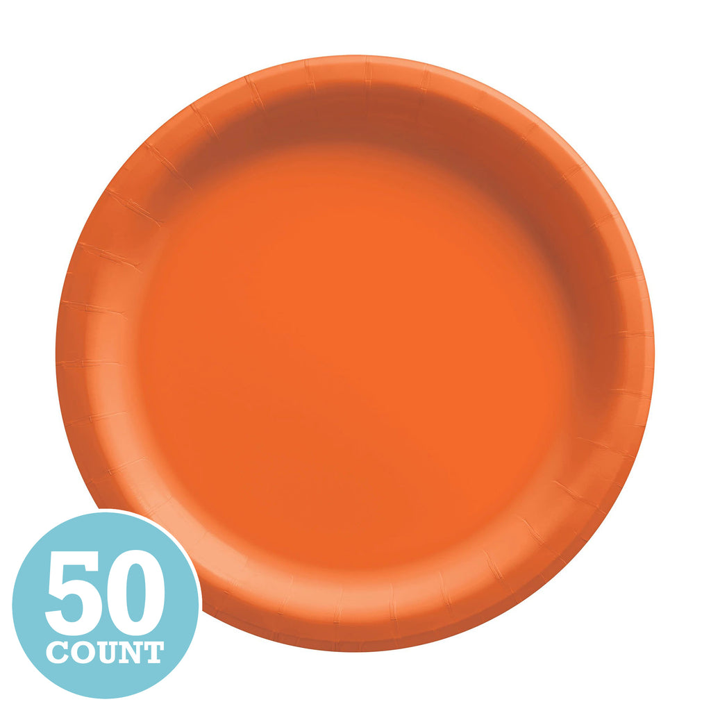 Orange Peel Dinner Paper Plates (50ct)