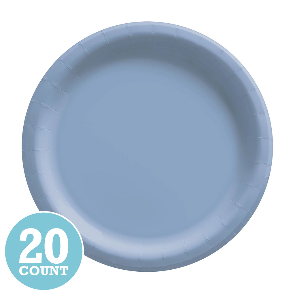 Pastel Blue Dinner Paper Plates (20ct)