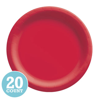 Apple Red Paper Dinner Plates (20ct)