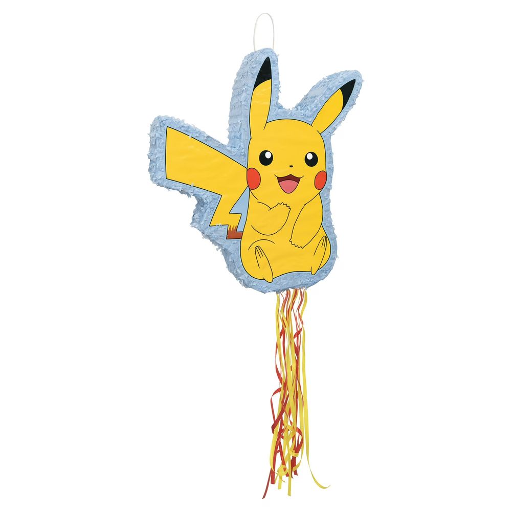 Pikachu Shaped Drum Pull Pinata