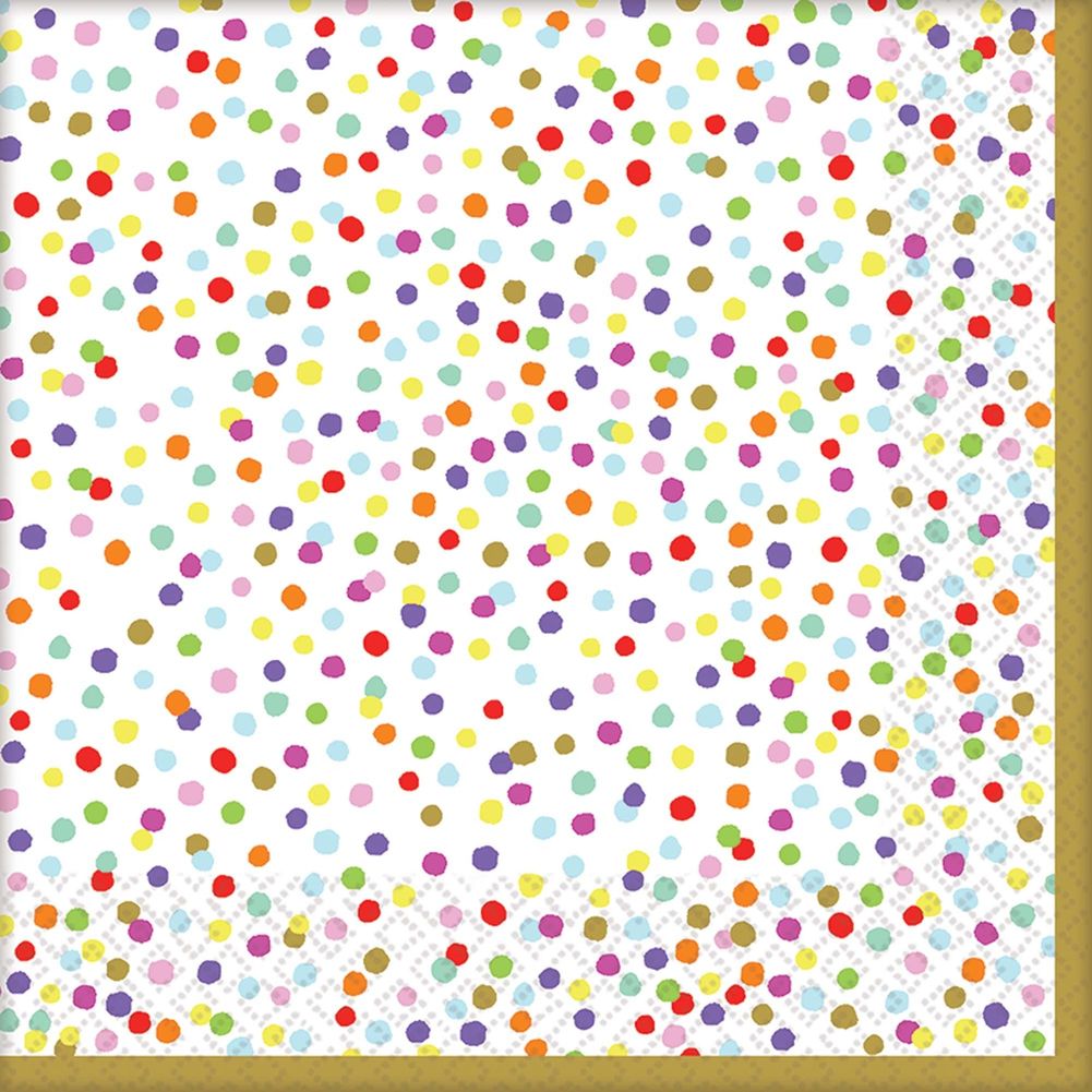 Rainbow Confetti Luncheon Napkins, 36ct