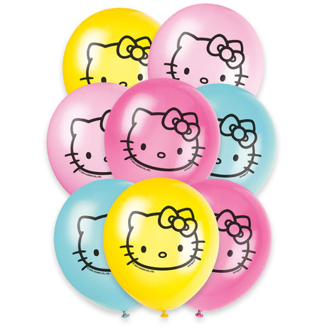 Hello Kitty Birthday Party Kit for 16 – 9 Inch Plates, Napkins, Table Cover, Banner, Balloons and Swirl Decorations (45 pc) – photo 8