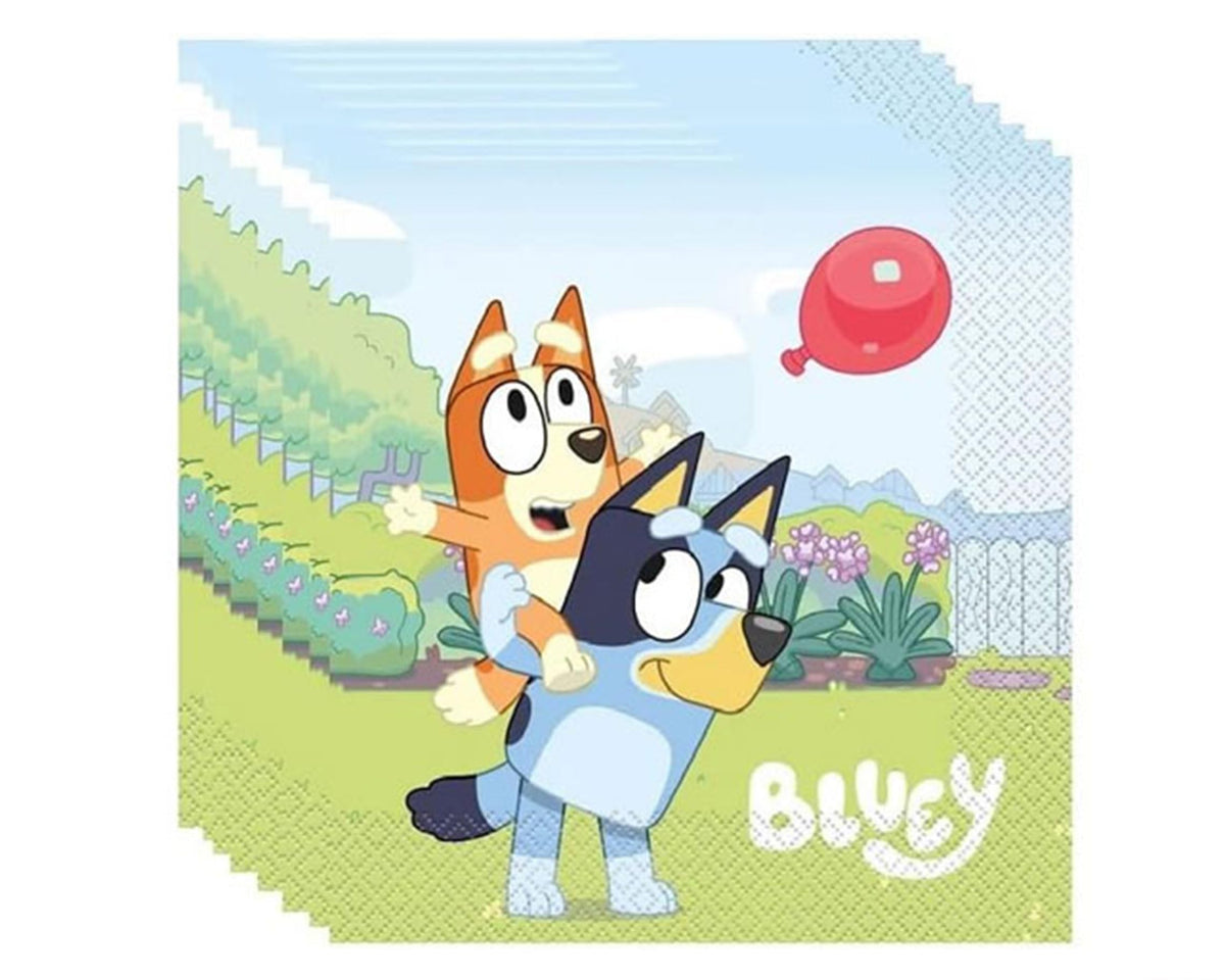 Bluey Birthday Party Kit for 16 – 9 Inch Plates, Napkins, Table Cover, Cups, Banner and Balloons (58 pc) – photo 4