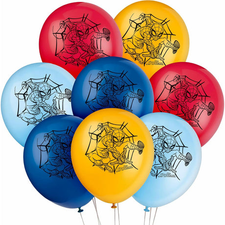 Spider-Man Birthday Party Kit for 16 – 9 Inch Plates, Napkins, Table Cover, Banner, Balloons and Party Masks (58 pc) – photo 7