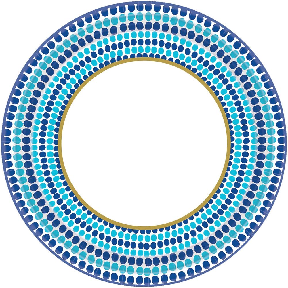 Indigo Dots Paper Banquet Plates (18 ct)