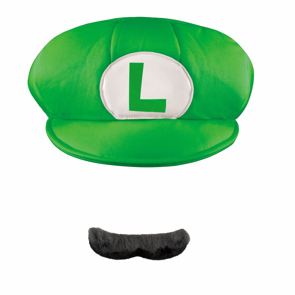 Luigi Adult Hat and Mustache