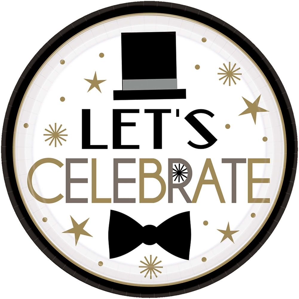 Dapper Night Dessert Plates (18 ct)