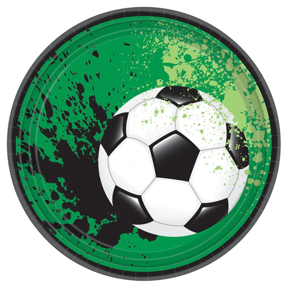 Goal Getter Soccer Dessert Plates, 18ct