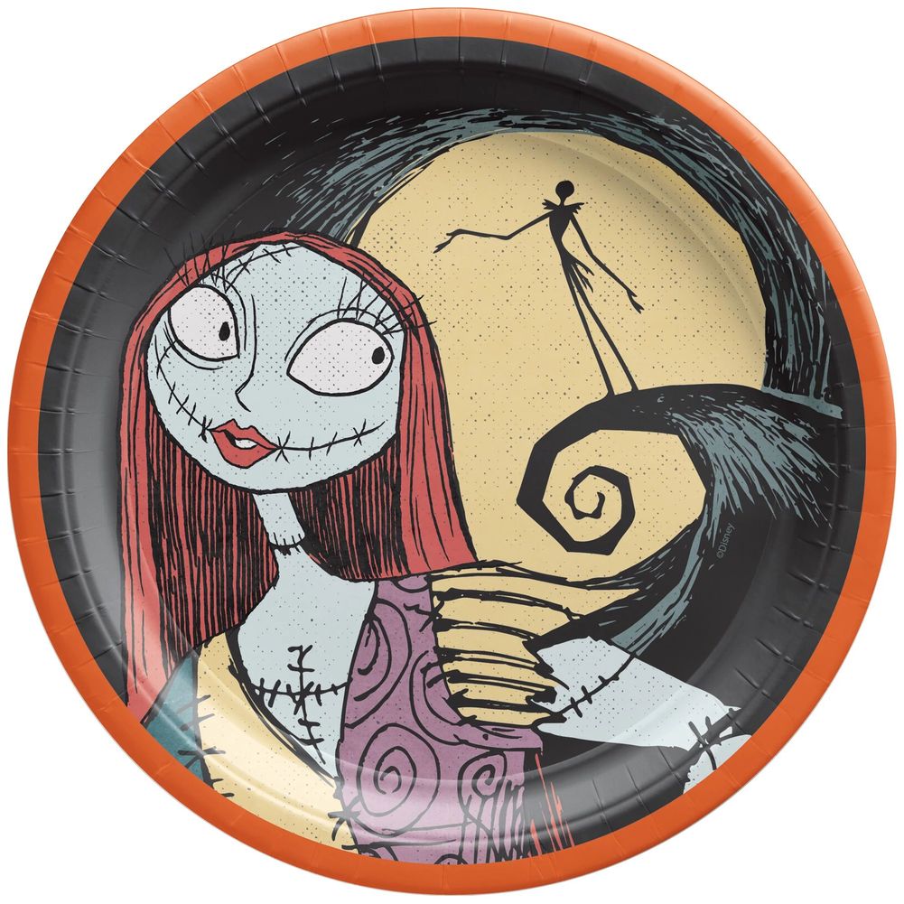 Nightmare Before Christmas Plates, 6.75" (18ct)