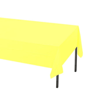 Light Yellow Plastic Rectangle Tablecover