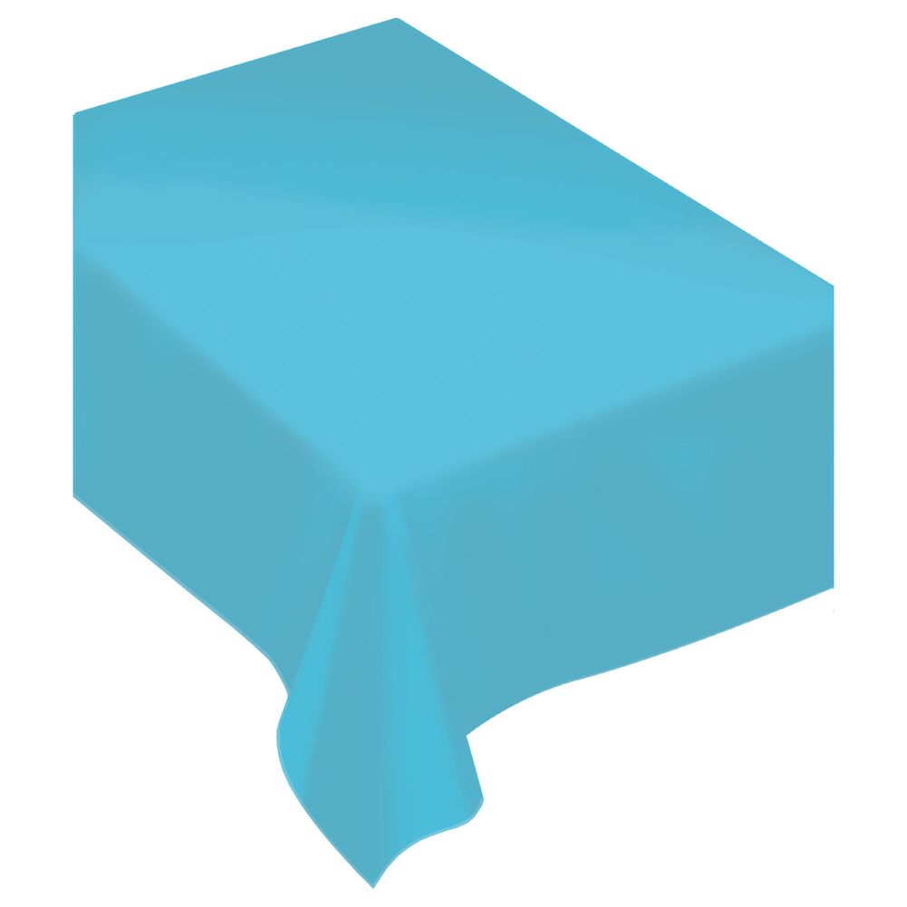 Caribbean Blue Plastic Rectangle Tablecover