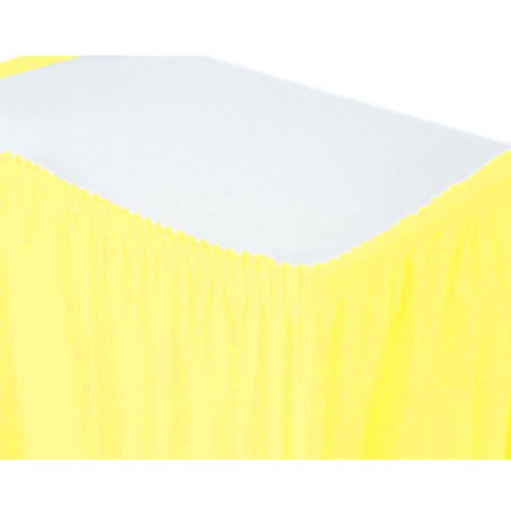 Light Yellow Tableskirt Plastic 14' X 29"