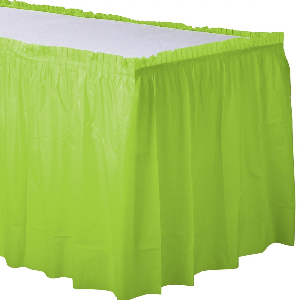 Kiwi Plastic Table Skirt 21' X 29"