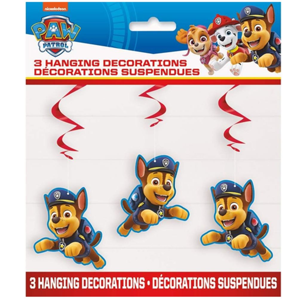 Paw Patrol Hanging Swirl Decorations, 26