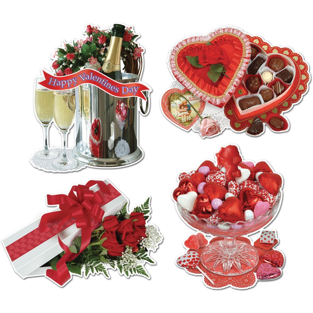 Pkgd Valentine Sweetheart Cutouts