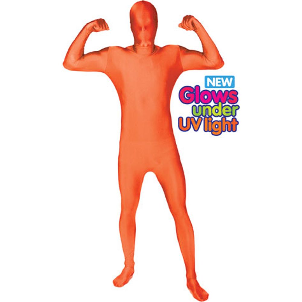 Orange Fluorescent Morphsuit Mens XX-Large