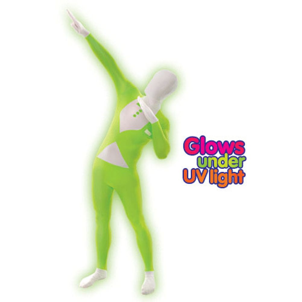 Green Fluorescent Tuxedo Morphsuit Mens XX-Large