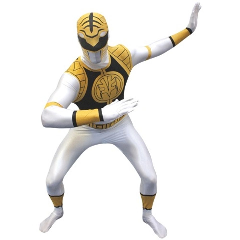 WHITE POWER RANGERS ADULT MORPHSUIT LARGE