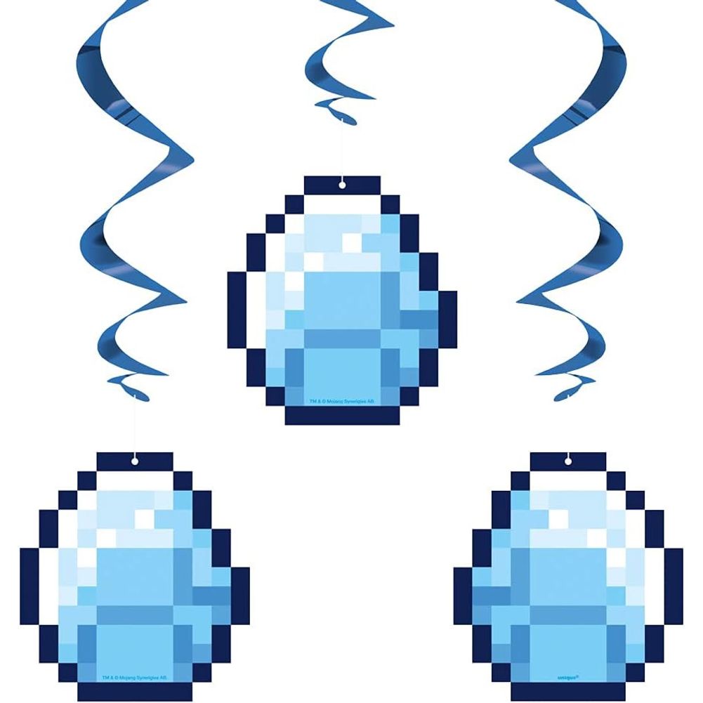 Minecraft Hanging Swirl Decorations (3ct)