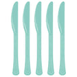 Robins Egg Blue Heavy Weight Plastic Knives (48ct)