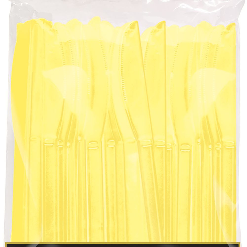 Light Yellow Heavy Weight Plastic Knives (48ct)