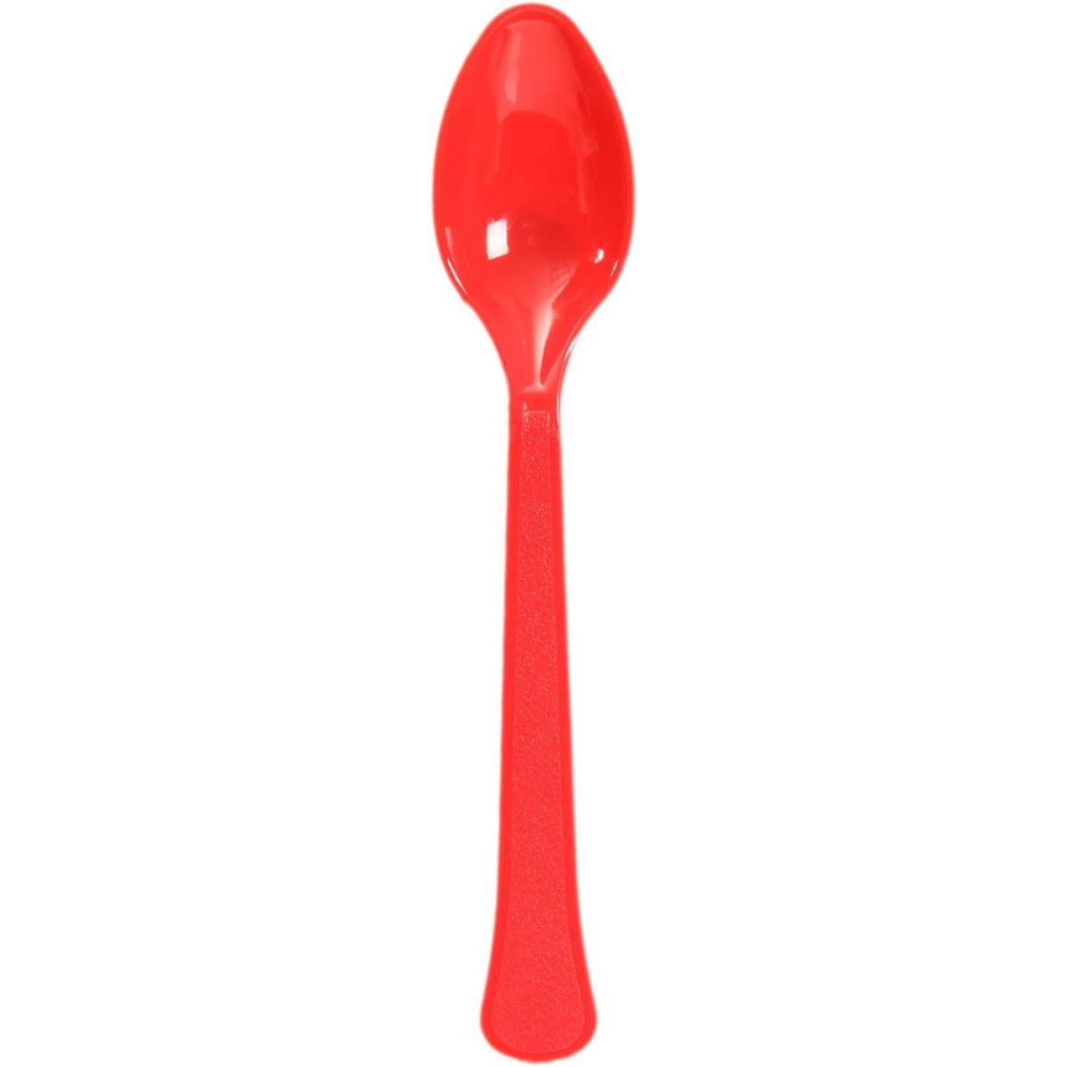 Apple Red Heavy Weight Plastic Spoons (48ct)