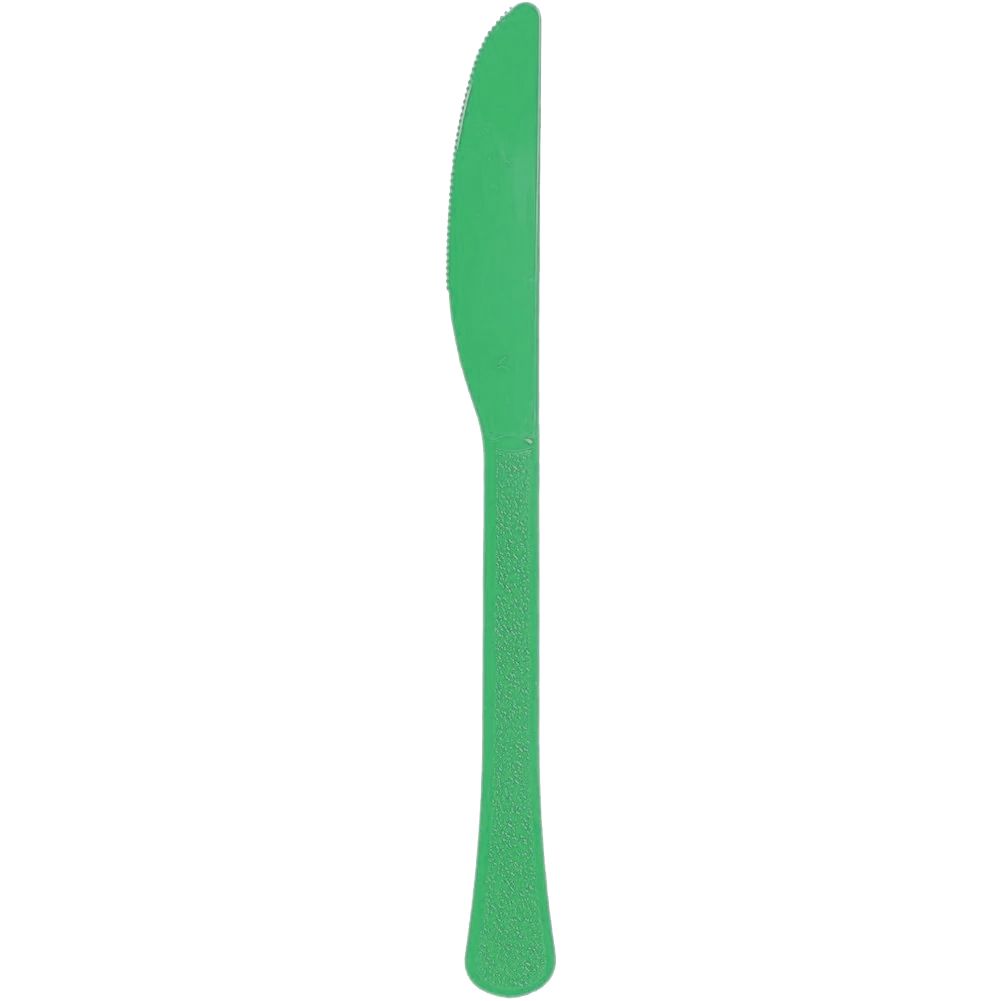 Festive Green Heavy Weight Plastic Knives (48ct)