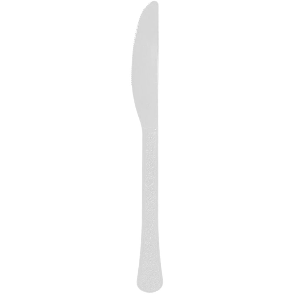 Frosty White Heavy Weight Plastic Knives (48ct)
