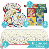 Harry Potter Birthday Party Kit for 16 – 9 Inch Plates, 7 Inch Plates, Napkins and Table Cover (49 pc) – photo 2