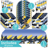 Batman Birthday Party Kit for 16 – 9 Inch Plates, Napkins, Table Cover and Cups (49 pc) – photo 2