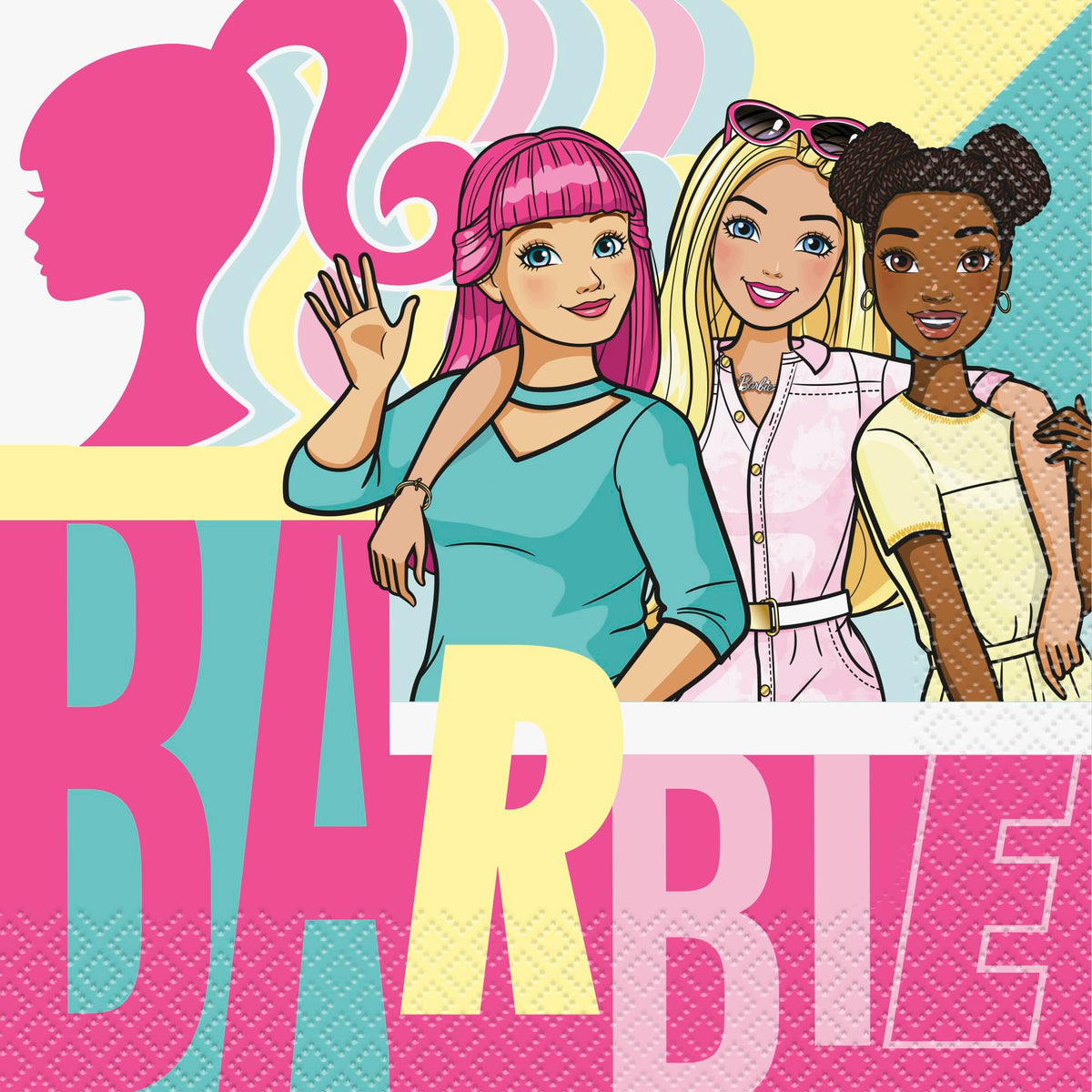 Barbie Birthday Party Kit for 16 – 9 Inch Plates, Napkins, Table Cover and Cups (49 pc) – photo 4