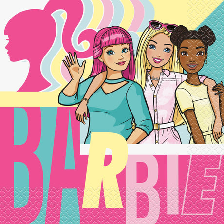 Barbie Birthday Party Kit for 16 – 9 Inch Plates, Napkins, Table Cover and Cups (49 pc) – photo 4