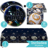 Star Wars Birthday Party Kit for 16 – 9 Inch Plates, Napkins and Table Cover (33 pc) – photo 2