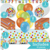 Cocomelon Birthday Party Kit for 16 – 9 Inch Plates, Napkins, Table Cover, Banner and Balloons (42 pc) – photo 2