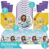 Gabby's Dollhouse Birthday Party Kit for 16 – 9 Inch Plates, Napkins, Table Cover and Cups (53 pc) – photo 2