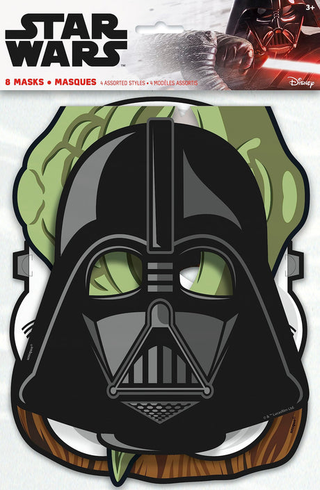 Star Wars Birthday Party Kit for 16 – 9 Inch Plates, Napkins, Table Cover, Banner, Balloons and Party Masks (58 pc) – photo 8