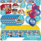 Paw Patrol Birthday Party Kit for 16 – 9 Inch Plates, Napkins, Table Cover, Banner, Balloons and Party Masks (58 pc) – photo 2