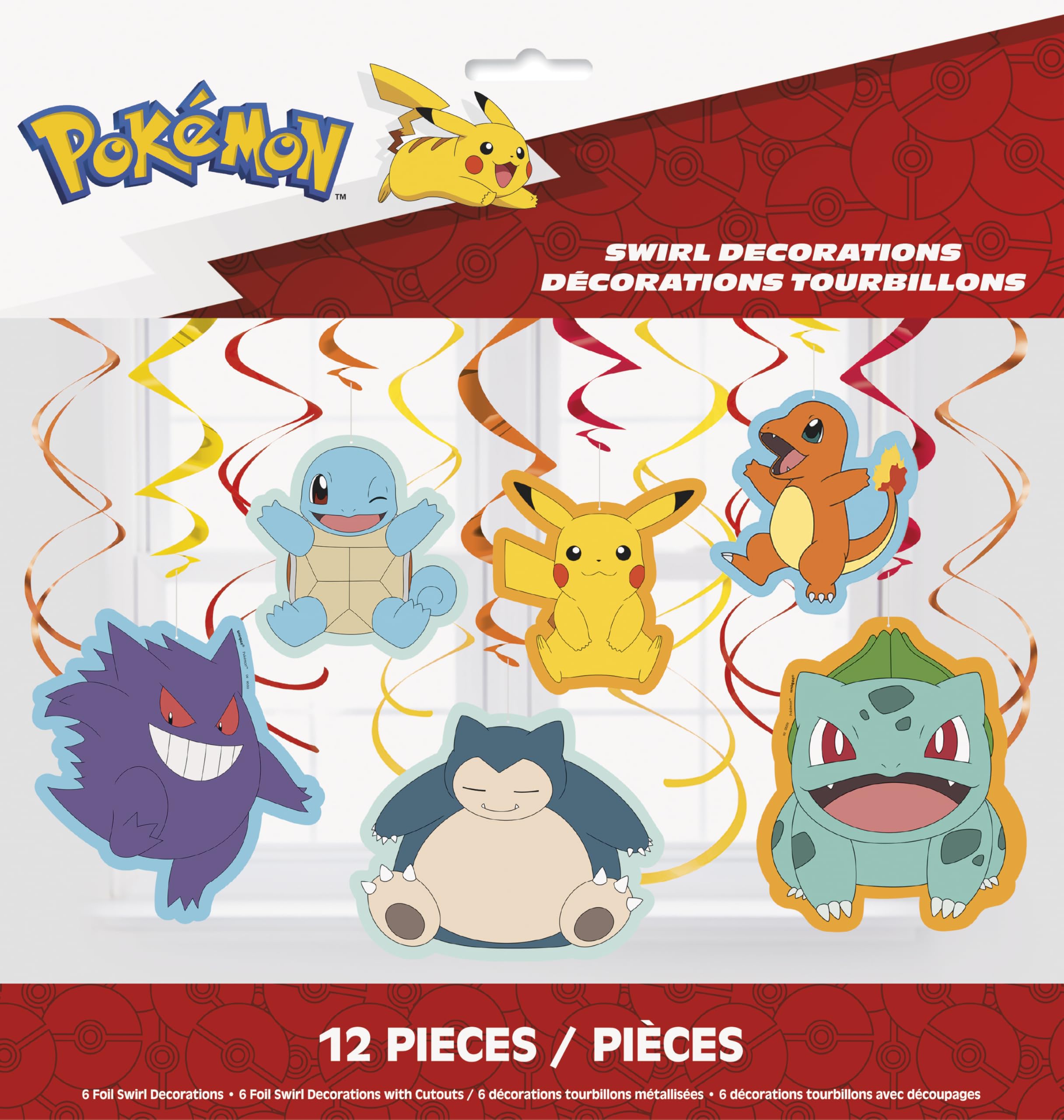 Pokémon Birthday Party Kit for 16 – 9 Inch Plates, Napkins, Table Cover, Cups, Banner, Balloons and Swirl Decorations (74 pc) – photo 6