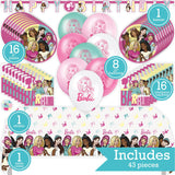 Barbie Birthday Party Kit for 16 – 9 Inch Plates, Napkins, Table Cover, Banner and Balloons (42 pc) – photo 2