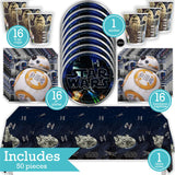 Star Wars Birthday Party Kit for 16 – 9 Inch Plates, Napkins, Table Cover and Cups (49 pc) – photo 2