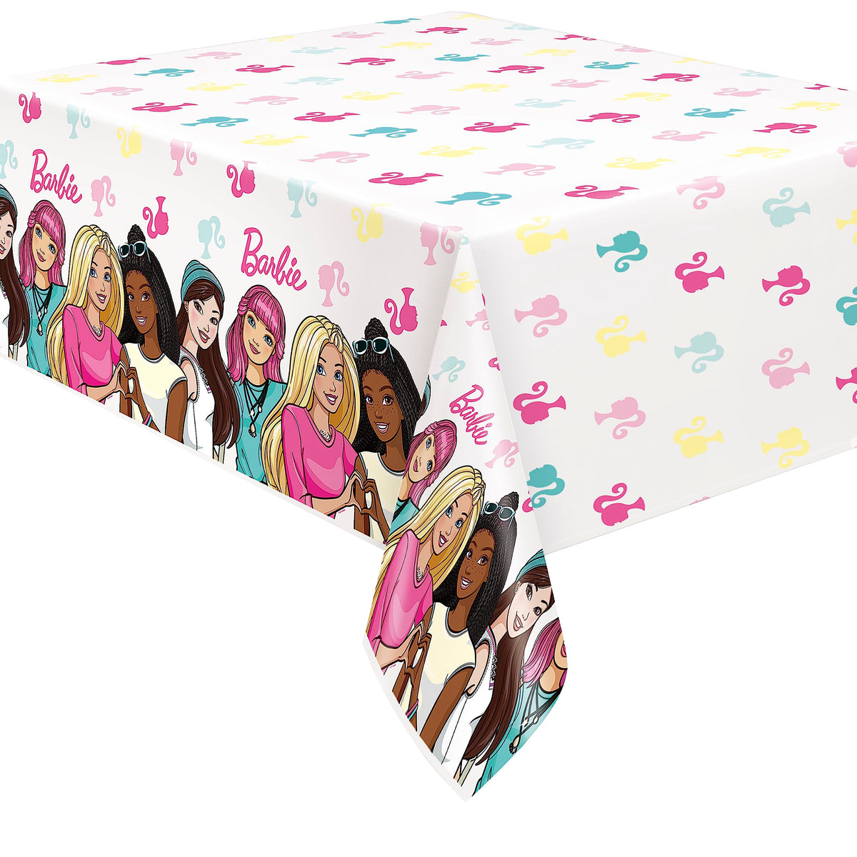 Barbie Birthday Party Kit for 16 – 9 Inch Plates, Napkins, Table Cover, Banner and Balloons (42 pc) – photo 5