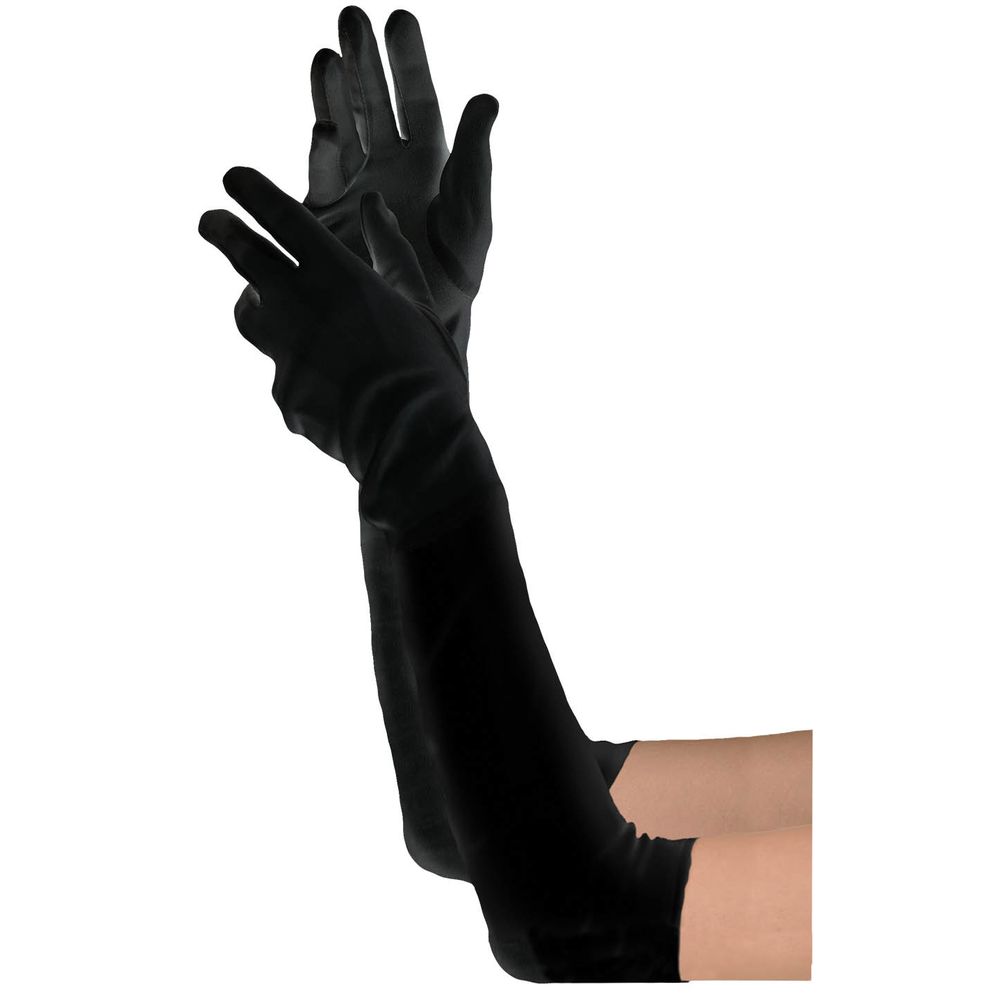 Black Long Gloves Child Standard